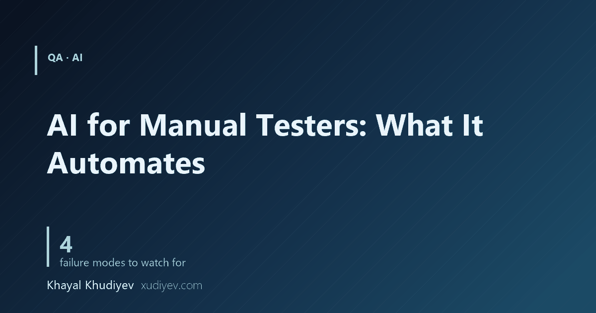 AI for Manual Testers: What It Actually Automates