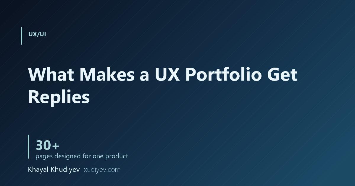 What Makes a UX Portfolio Get Replies