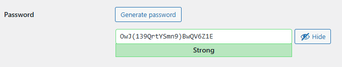 WordPress login screen with a custom admin URL instead of wp-admin